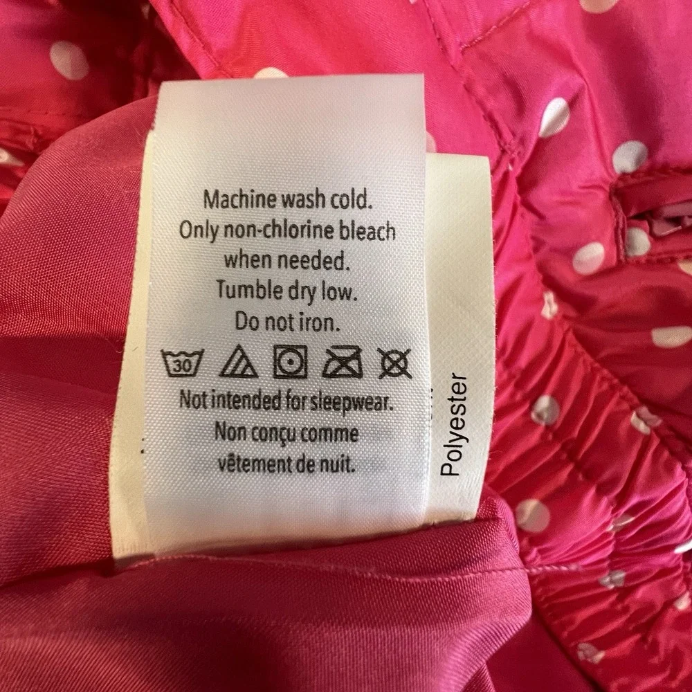 Girls Gymboree Snow Ski Pants Pink White Polka Dots Size Large 10-12